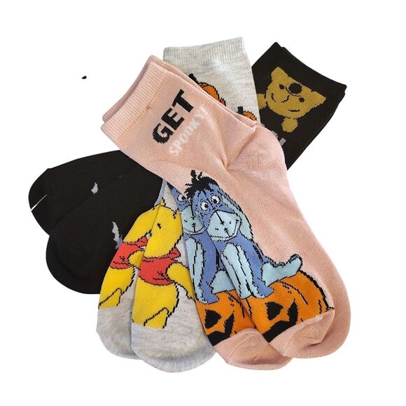 Disney Winnie The Pooh Halloween 3 Pack Crew Socks NWT - Picture 13 of 15